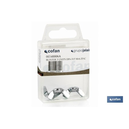 BLÍSTER DE 6 UDS. DIN-315 M-4 ZINC VENTA UNITARIA