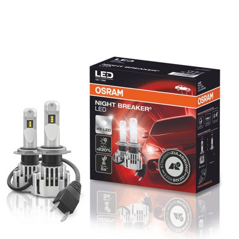 Bombillas LED H7 Night Breaker homologadas OSRAM