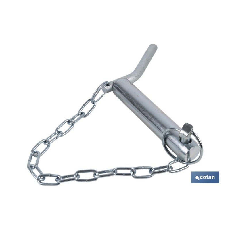 PERNO CON MANGO, PASADOR Y CADENA Ø25 X 125 MM