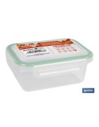 Fiambrera rectangular | Con tapa en color azul o verde | Apto para microondas, congelador y lavavajillas | Diferentes tamaños