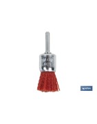 Cepillo de Brocha con Filamentos Abrasivos de Nylon | Diámetro de 6 mm x 25 mm | Para pulir, esmerilar, eliminar óxido, etc.