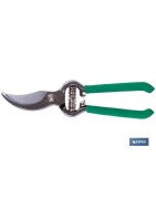 Tijeras de podar y recolección a una mano | Con mangos forjados y bañados en vinilo antideslizante | Corte clásico