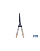 Cizalla corta setos profesional | Mango ergonómico de madera | Para jardinería y arbusto